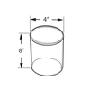 Azar Displays 4"W x 8"H Clear Acrylic Cylinder 556408